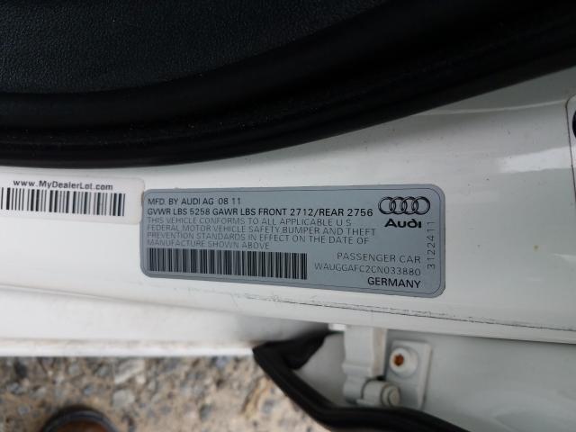 Photo 10 from auction – 2012 AUDI A6 PREMIUM with VIN WAUGGAFC2CN033880