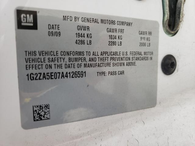 Photo 10 from auction – 2010 PONTIAC G6 with VIN 1G2ZA5E07A4126591