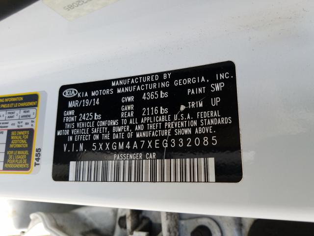 Photo 10 from auction – 2014 KIA OPTIMA LX with VIN 5XXGM4A7XEG332085