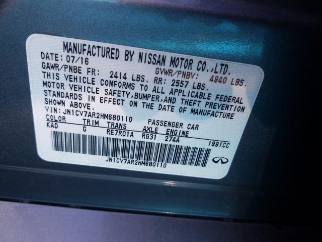 Photo 10 from auction – 2017 INFINITI Q50 BASE with VIN JN1CV7AR2HM680110