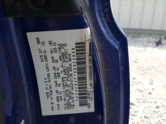 Photo 10 from auction – 2006 MITSUBISHI ECLIPSE GS with VIN 4A3AK24F76E033000