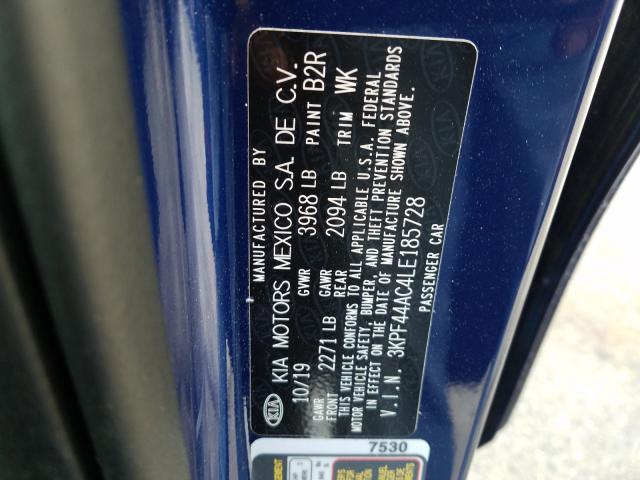 Photo 10 from auction – 2020 KIA FORTE GT with VIN 3KPF44AC4LE185728