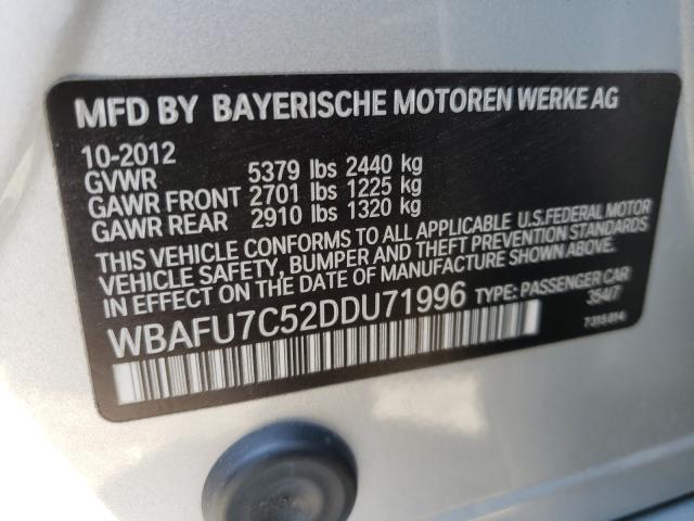 Photo 10 from auction – 2013 BMW 535 XI with VIN WBAFU7C52DDU71996