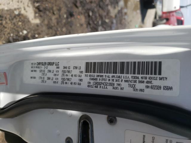 Photo 10 from auction – 2012 DODGE RAM 1500 S with VIN 1C6RD6GP4CS219920