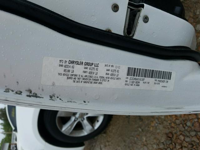 Photo 10 from auction – 2012 DODGE CHARGER SE with VIN 2C3CDXBG4CH161587
