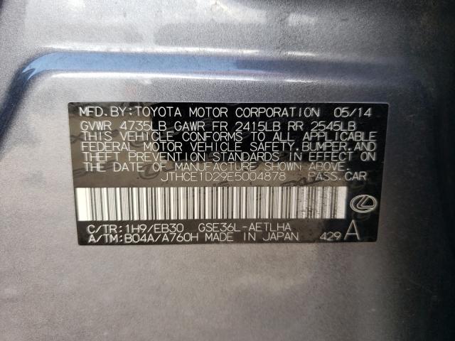 Photo 10 from auction – 2014 LEXUS IS 350 with VIN JTHCE1D29E5004878