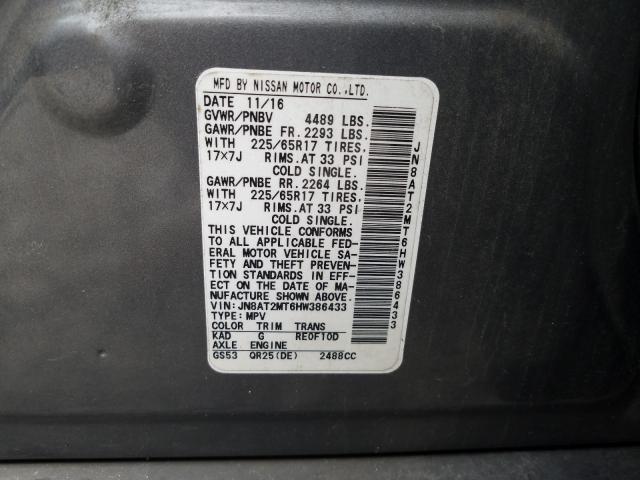 Photo 10 from auction – 2017 NISSAN ROGUE S with VIN JN8AT2MT6HW386433
