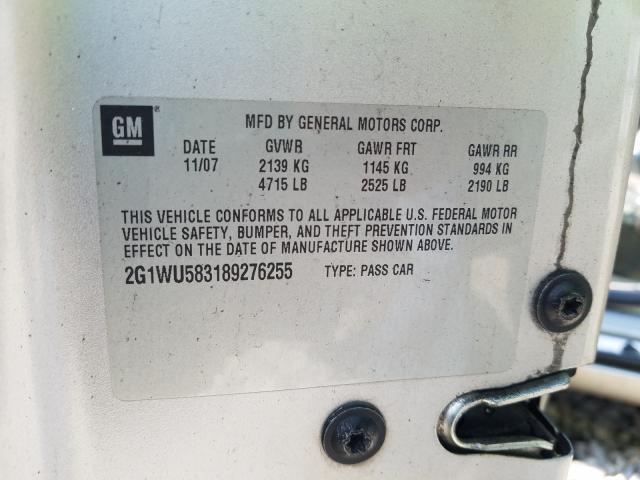 Photo 10 from auction – 2008 CHEVROLET IMPALA LTZ with VIN 2G1WU583189276255