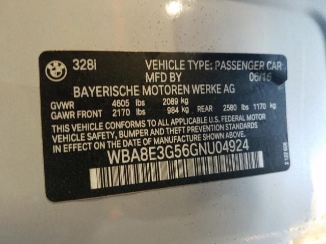 Zdjęcie 10 z aukcji – 2016 BMW 328 XI SUL z VIN WBA8E3G56GNU04924