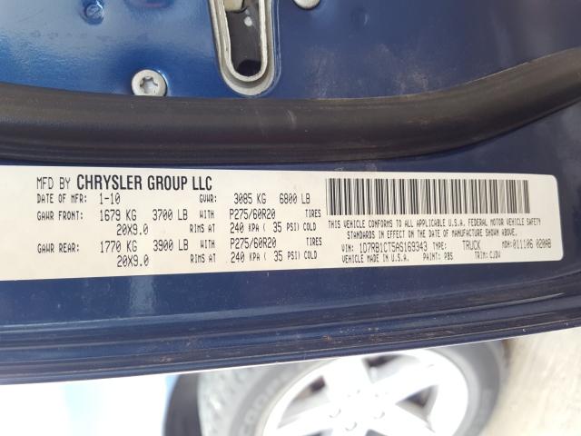 Photo 10 from auction – 2010 DODGE RAM 1500 with VIN 1D7RB1CT5AS169343
