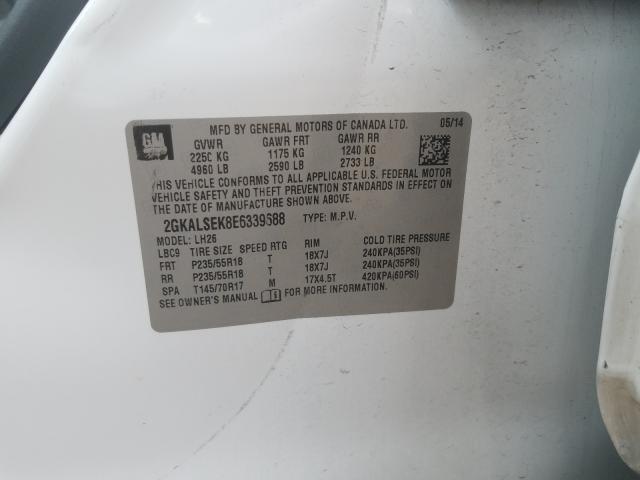 Photo 10 from auction – 2014 GMC TERRAIN SL with VIN 2GKALSEK8E6339688