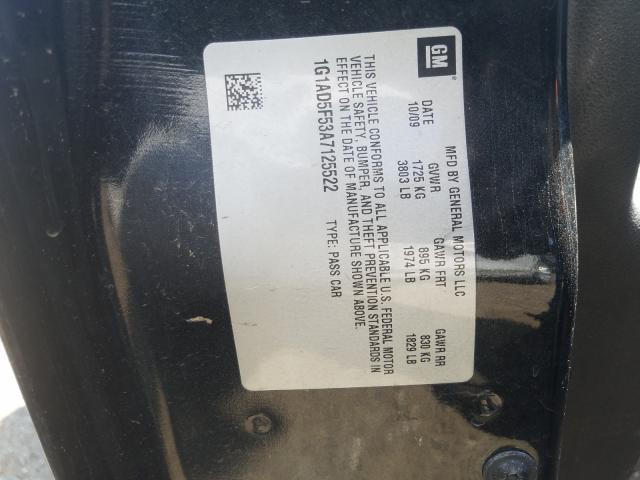 Photo 10 from auction – 2010 CHEVROLET COBALT 1LT with VIN 1G1AD5F53A7125522