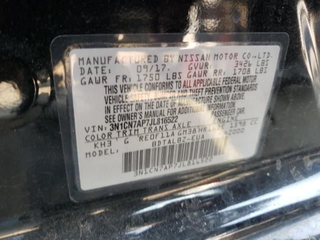 Photo 10 from auction – 2018 NISSAN VERSA S with VIN 3N1CN7AP7JL816522