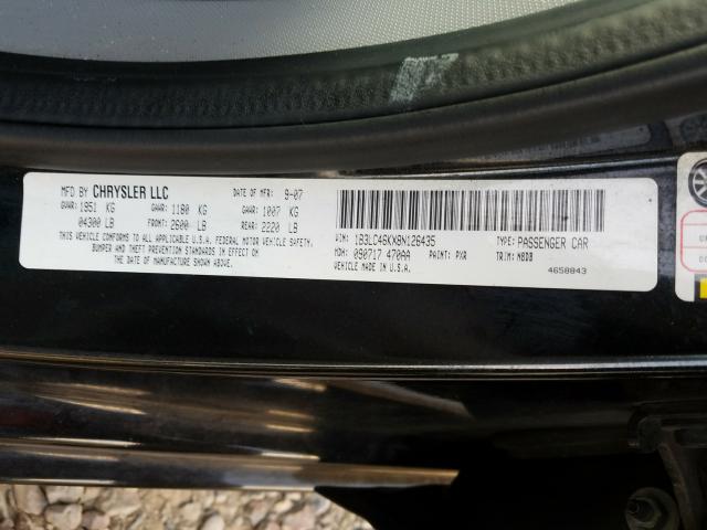 Photo 10 from auction – 2008 DODGE AVENGER SE with VIN 1B3LC46KX8N126435