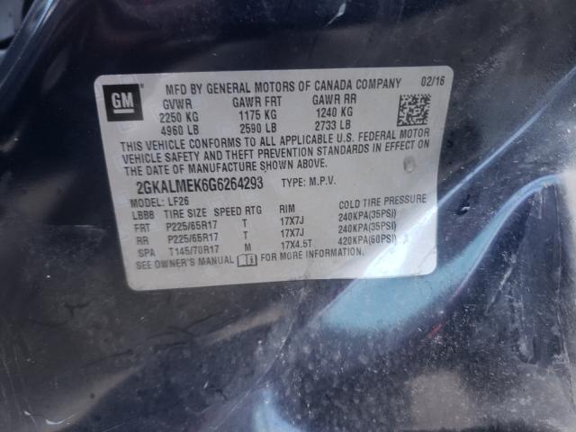 Photo 10 from auction – 2016 GMC TERRAIN SL with VIN 2GKALMEK6G6264293
