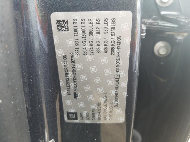 Photo 10 from auction – 2019 CHEVROLET SILVERADO with VIN 3GCUYDED5KG197758