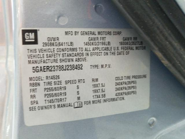 Photo 10 from auction – 2008 BUICK ENCLAVE CX with VIN 5GAER23788J238492