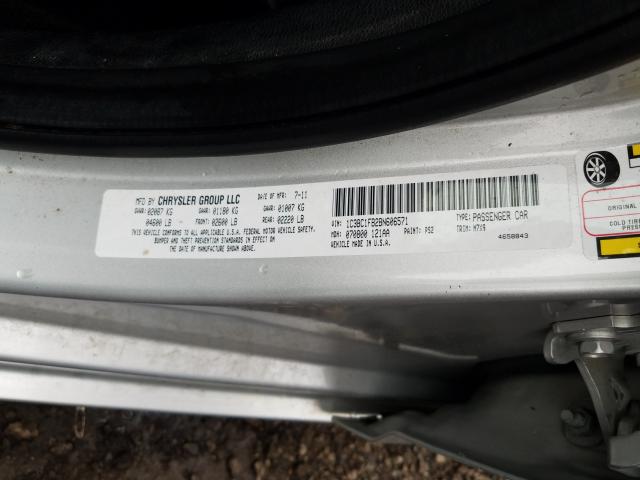Photo 10 from auction – 2011 CHRYSLER 200 with VIN 1C3BC1FB2BN606571