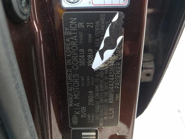 Photo 10 from auction – 2010 KIA FORTE EX with VIN KNAFU4A24A5169400