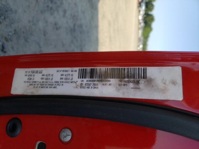 Photo 10 from auction – 2016 DODGE CHALLENGER with VIN 2C3CDZFJ1GH275585