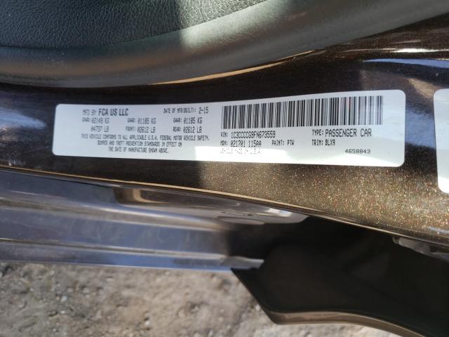 Photo 10 from auction – 2015 CHRYSLER 200 C with VIN 1C3CCCCG9FN673559