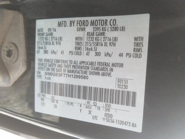 Photo 10 from auction – 2017 FORD TRANSIT CO with VIN NM0GE9F77H1299580