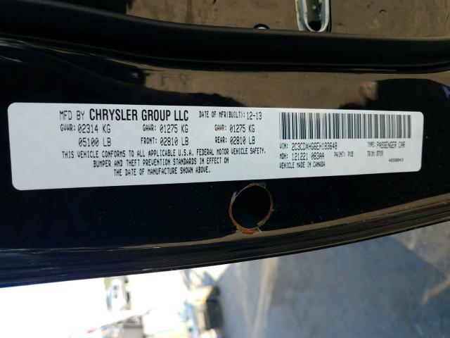 Photo 10 from auction – 2014 DODGE CHARGER SX with VIN 2C3CDXHG6EH183648