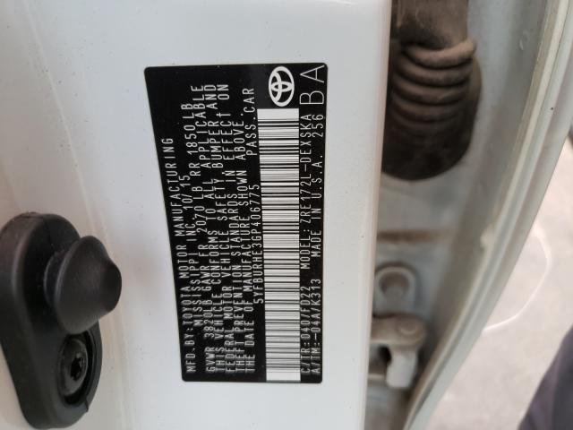 Photo 10 from auction – 2016 TOYOTA COROLLA with VIN 5YFBURHE3GP406775