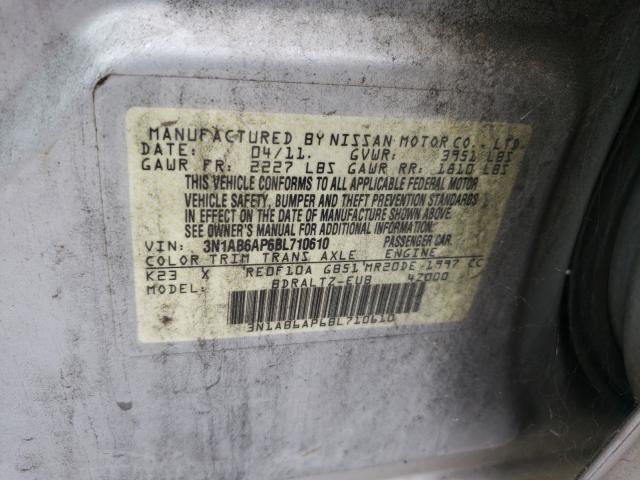 Photo 10 from auction – 2011 NISSAN SENTRA 2.0 with VIN 3N1AB6AP6BL710610