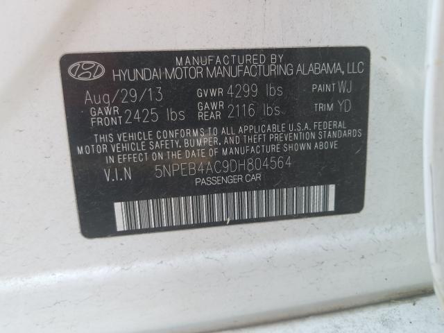 Photo 10 from auction – 2013 HYUNDAI SONATA GLS with VIN 5NPEB4AC9DH804564