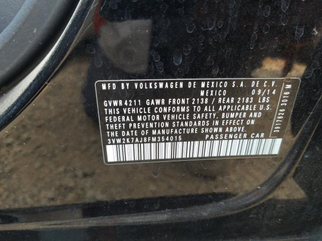 Photo 10 from auction – 2015 VOLKSWAGEN JETTA BASE with VIN 3VW2K7AJ8FM354015