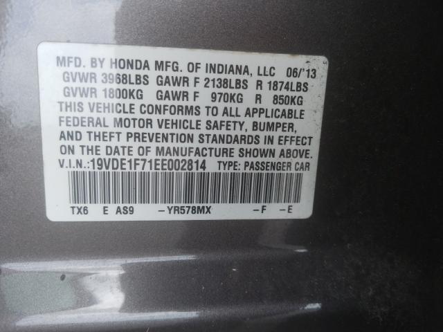 Photo 10 from auction – 2014 ACURA ILX 20 TEC with VIN 19VDE1F71EE002814