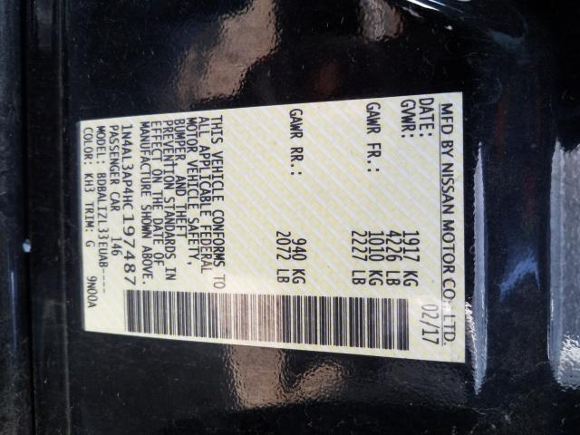Photo 10 from auction – 2017 NISSAN ALTIMA 2.5 with VIN 1N4AL3AP4HC197487