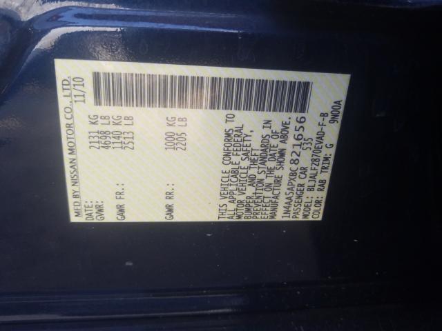 Photo 10 from auction – 2011 NISSAN MAXIMA S with VIN 1N4AA5APXBC821656