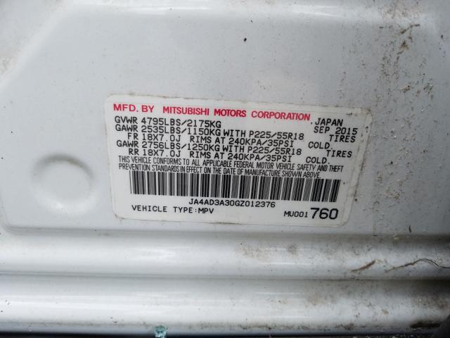 Photo 10 from auction – 2016 MITSUBISHI OUTLANDER with VIN JA4AD3A30GZ012376