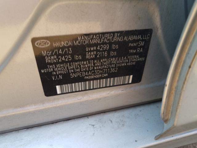 Photo 10 from auction – 2013 HYUNDAI SONATA GLS with VIN 5NPEB4AC3DH711362