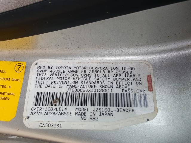 Photo 10 from auction – 2001 LEXUS GS 300 with VIN JT8BD69SX10128511