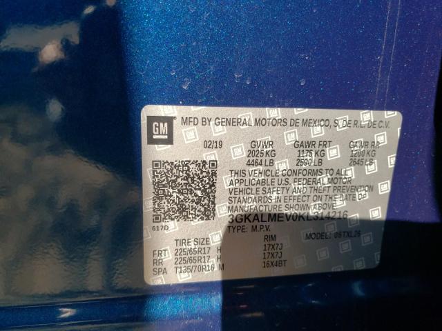 Photo 10 from auction – 2019 GMC TERRAIN SL with VIN 3GKALMEV0KL314216