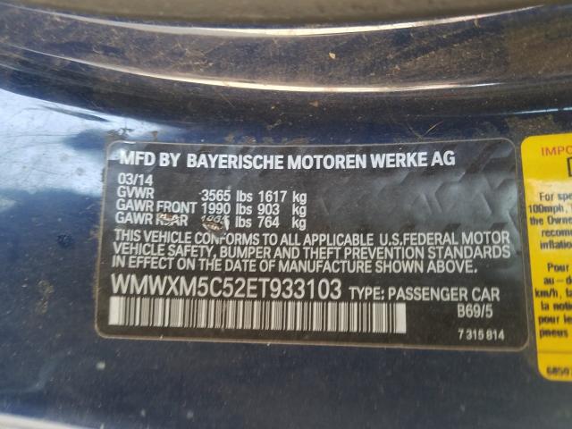 Photo 10 from auction – 2014 MINI COOPER with VIN WMWXM5C52ET933103