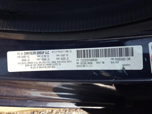 Photo 10 from auction – 2013 DODGE AVENGER SX with VIN 1C3CDZCB7DN680303