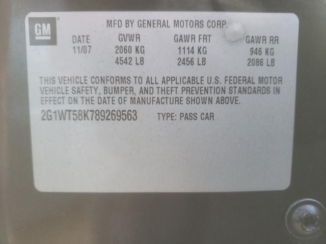 Photo 10 from auction – 2008 CHEVROLET IMPALA LT with VIN 2G1WT58K789269563
