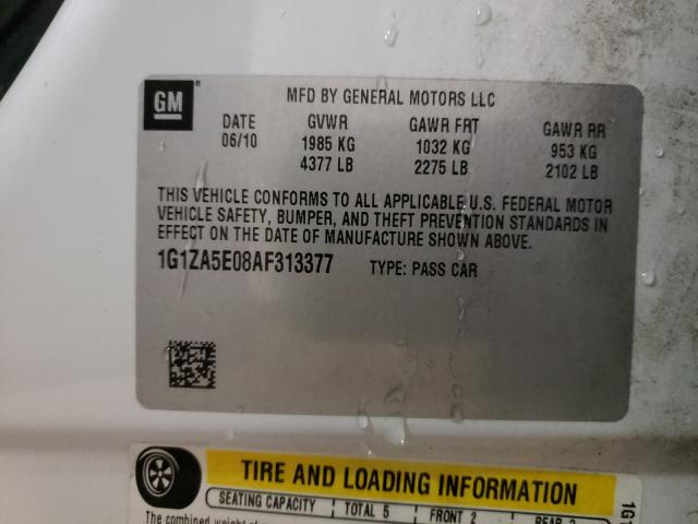 Photo 10 from auction – 2010 CHEVROLET MALIBU LS with VIN 1G1ZA5E08AF313377