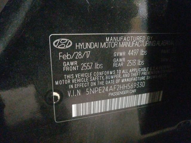 Photo 10 from auction – 2017 HYUNDAI SONATA SE with VIN 5NPE24AF2HH569330