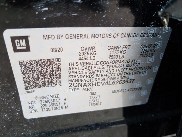 Photo 10 from auction – 2020 CHEVROLET EQUINOX LS with VIN 2GNAXHEV4L6263937