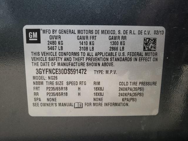 Photo 10 from auction – 2013 CADILLAC SRX LUXURY with VIN 3GYFNCE30DS591472