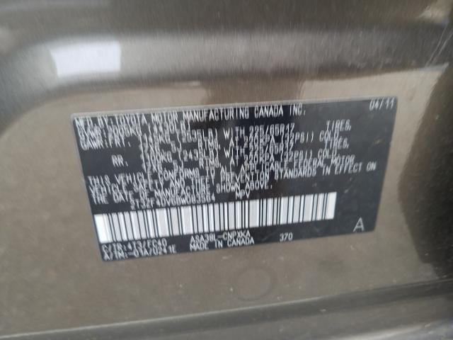 Photo 10 from auction – 2011 TOYOTA RAV4 with VIN 2T3ZF4DV6BW083564