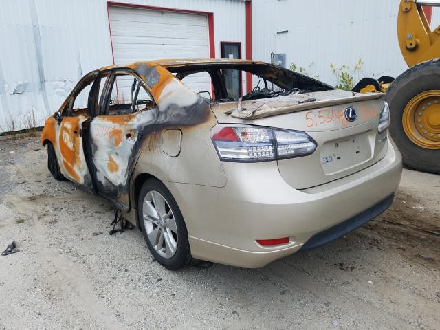 Photo 3 from auction – 2011 LEXUS HS 250H with VIN JTHBB1BAXB2047539