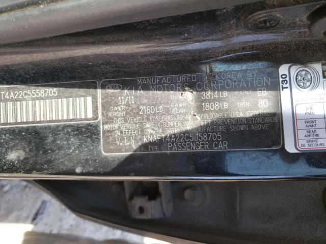 Photo 10 from auction – 2012 KIA FORTE LX with VIN KNAFT4A22C5558705