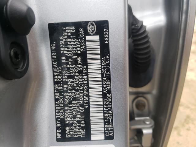 Photo 10 from auction – 2015 TOYOTA CAMRY LE with VIN 4T1BF1FK5FU981185