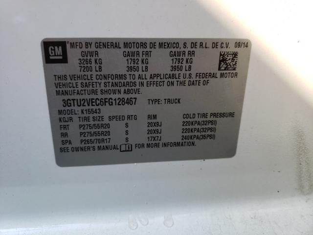 Photo 10 from auction – 2015 GMC SIERRA K15 with VIN 3GTU2VEC6FG128467